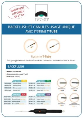 Vignette Plaquette Backflush et Canules T-Tube